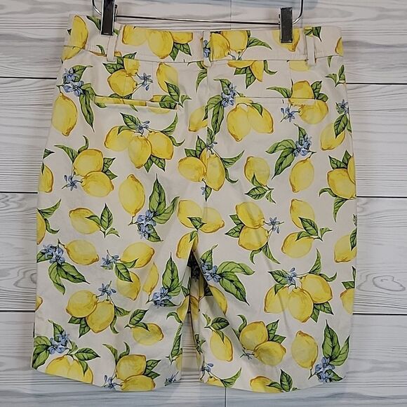 Talbots Perfect Short Lemon Print Women's  Size 6 - Picture 4 of 11